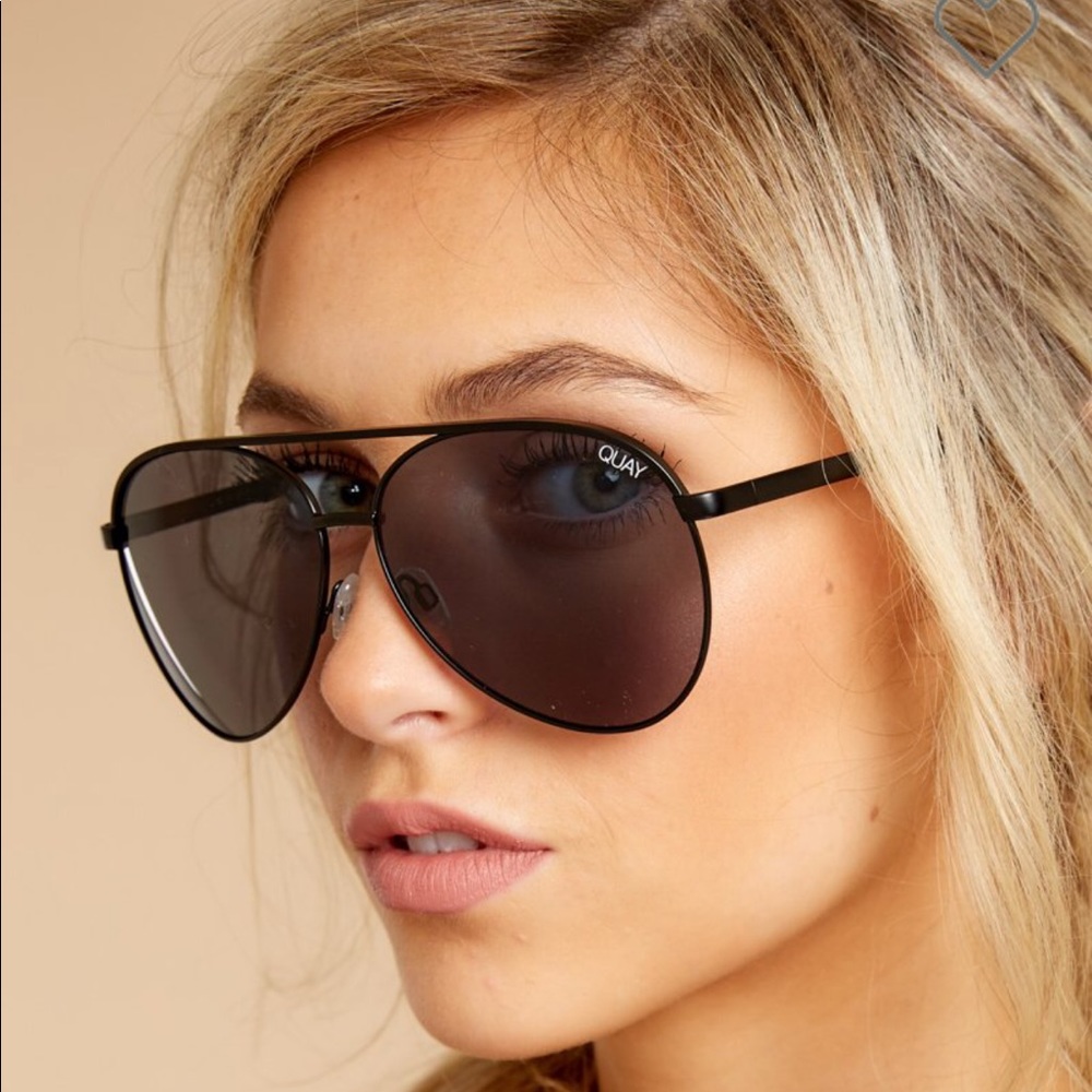 Quay Vivienne Black Smoke Sunglasses